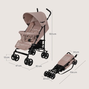 Carucior pentru copii LIONELO Elia, pliabil, 7 kg, pentru copii pana la 15 kg - Img 10