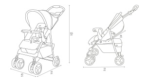 Carucior pentru copii MoMi ISLA, 5 puncte de siguranta, 15 kg, accesorii incluse - Img 7
