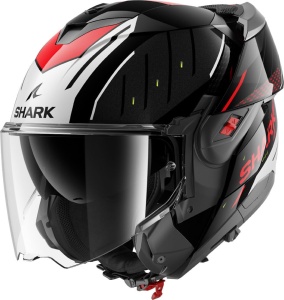 Casca moto SHARK OXO RYDGER, negru-argintiu-rosu, marimea M
