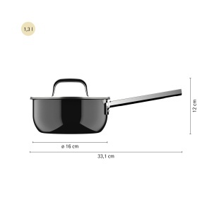 Caserola cu maner WMF Fusiontec Mineral Pro, 16 cm, negru, cu capac - Img 6