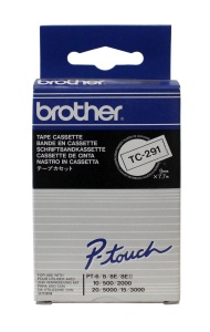 Casseta de scris Brother TC291, 9mm, alb-negru, 7.7m