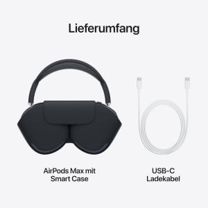 Casti audio Apple AirPods Max, active noise cancelling, 3D audio, USB-C, culoare Mitternacht - Img 6