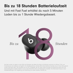 Casti audio Beats Solo Buds, Bluetooth, 18 ore autonomie, Mattschwarz - Img 5