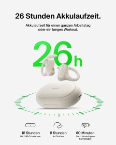 Casti audio Belkin SoundForm ClearFit, Bluetooth, IPX5, culoare sand - Img 3