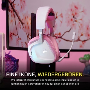Casti audio Corsair Void v2 Wireless, Dolby Atmos, 70 ore autonomie, Roz - Img 2