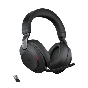 Casti audio Jabra Evolve2 85 Wireless cu ladestation, Noise Cancelling, Negru