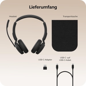 Casti audio Jabra Evolve3 45 Bluetooth cu microfon, USB-C, certificat Microsoft Teams - Img 9
