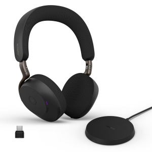 Casti audio Jabra Evolve3 75, Bluetooth, Negru, cu Microfon, 22 ore autonomie