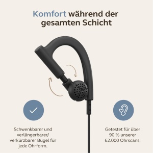Casti audio Jabra Perform 10 cu microfon, cablu USB-C, rezistente la apa - Img 4