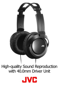 Casti audio JVC HARX330, 40 mm, rotative, negru - Img 2