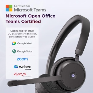 Casti audio Lenovo Wireless VoIP, Bluetooth 5.3, Negru, Certificat Microsoft Teams - Img 3