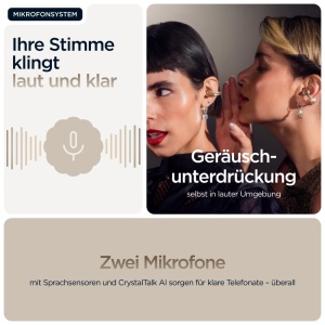 Casti audio Motorola Moto Buds Loop cu sunet Bose, incarcare wireless, Swarovski, French Oak - Img 5