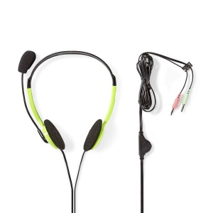 Casti audio NEDIS PC-Headset Stereo cu Microfon Extern 2.00 m Verde - Img 3