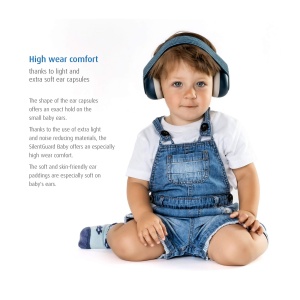 Casti audio pentru bebelusi SilentGuard, protectie fonica, usoare, albastre - Img 3