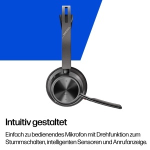 Casti audio Poly Voyager Focus 2 USB-C, Bluetooth, ANC, Negru - Img 5