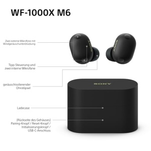 Casti audio Sony WF-1000XM6, Noise Cancelling, Bluetooth, Negru - Img 10