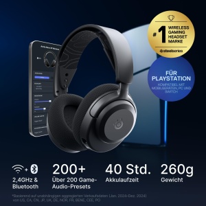 Casti audio SteelSeries Arctis Nova 3P Wireless, 40 ore autonomie, Negru - Img 2