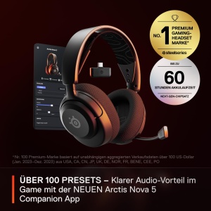 Casti audio SteelSeries Arctis Nova 5 Wireless - 60h autonomie, Negru, Multi-System - Img 5
