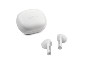 Casti audio wireless Denon AH-C500W, rezistente la apa, Bluetooth, albe