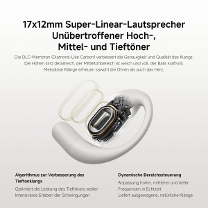 Casti audio Xiaomi OpenWear Stereo, Cosmic Gray, 38.5h autonomie, Hi-Res Audio - Img 3