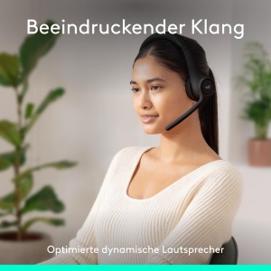 Casti Bluetooth fara fir Logitech Zone 300 cu microfon incl. anulare a zgomotului, compatibile cu Windows, Mac, Chrome, Linux, iOS, iPadOS, Android - Negru - Img 3