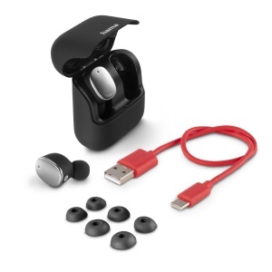 Casti Bluetooth Hama Spirit Pure (casti intraauriculare cu microfon, casti True Wireless cu carcasa de incarcare, IPX5 rezistente la stropire, baterie 25h, casti wireless cu control vocal) negru - Img 5