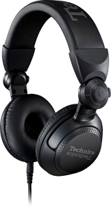 Casti DJ Technics EAH-DJ1200, On-Ear, Brat pivotant, Cablu spiralat detasabil, Sunet stereo de ultima generatie, Negru