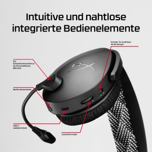 Casti gaming wireless HyperX Cloud Jet, 2.4GHz si Bluetooth, 25 ore autonomie, Negru - Img 8