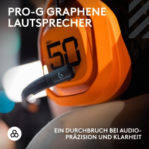 Casti gaming wireless Logitech G Astro A50 X Lightspeed Bluetooth HDMI 21 Papaya Orange - Img 4
