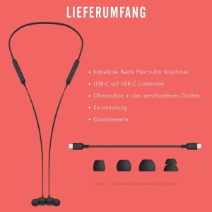 Casti intraauriculare Beats Flex - cip Apple W1, casti magnetice intraauriculare, Bluetooth clasa 1, redare 12 ore, wireless - negru - Img 6