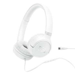 Casti JBL Tune 530C On-Ear cu microfon JBL Pure Bass pliabile cablu USB-C Alb
