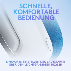 Casti pentru jocuri cu fir Logitech G335, microfon flip-to-mute, mufa audio de 3,5 mm, pernute pentru urechi din spuma cu memorie, usoare, compatibile cu PC, PlayStation, Xbox, Nintendo Switch - alb - Img 4
