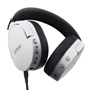 Casti pentru jocuri Trust Gaming GXT 491W Fayzo Bluetooth + 2.4GHz, sunet surround 7.1, durata de viata a bateriei 22H, 35% plastic reciclat RGB Casti over-ear PC Bluetooth fara fir PS5 PS4 Switch, alb - Img 16