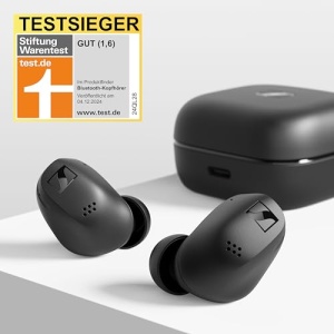 Casti Sennheiser ACCENTUM True Wireless - Sunet clar cu ANC hibrid, design ergonomic, durata de viata a bateriei de 28 de ore, interfata tactila si sistem de microfon dublu pentru apeluri telefonice - Negru - Img 2