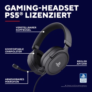 Casti Trust Gaming GXT 498 Forta Licenta oficiala pentru Playstation 5, Durabil, Casti PS4 / PS5, Cablu de 1,2 m, Microfon detasabil, Banda reglabila, Casti over-ear, Negru - Img 2
