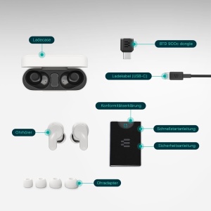 Casti wireless EPOS Adapt E1 Hybrid ANC Bluetooth Multi-Point IPX5 Alb - Img 5