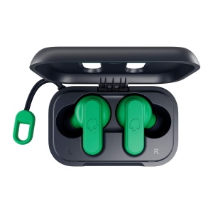 Casti wireless intraauriculare Skullcandy Dime, durata de viata a bateriei de 12 ore, micro, compatibile cu dispozitive iPhone, Android si Bluetooth - albastru inchis/verde - Img 5