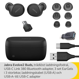 Casti wireless Jabra Evolve2 Buds Bluetooth ANC Negru - Img 2