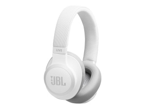Casti wireless JBL Live 650BT banda de sustinere sunet binaural alb