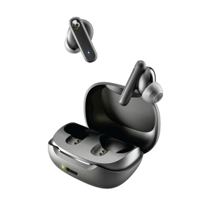 Casti wireless Skullcandy Smokin Buds autonomie 20 ore materiale sustenabile compatibile Bluetooth Negru