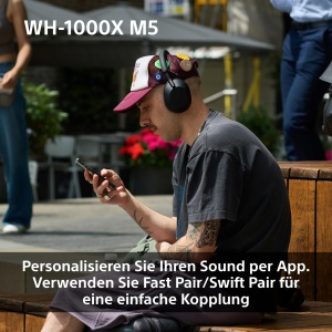 Casti wireless Sony WH-1000XM5 Midnight Blue Noise Cancelling Bluetooth 30 ore autonomie - Img 8