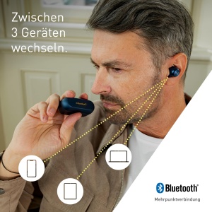 Casti wireless Technics EAH-AZ100E-A Noise Cancelling Bluetooth Multipoint Midnight Blue - Img 6