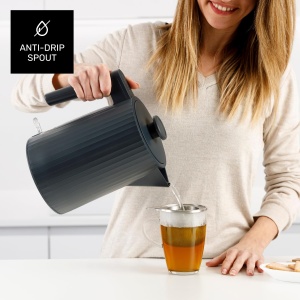 Ceainic electric Taurus Jonic Tea, 2.200 W, 1,7 L, fund rotativ la 360deg, filtru de calcar, oprire automata, indicator de nivel al apei, fara BPA, design ergonomic, suport pentru cablu, negru - Img 6