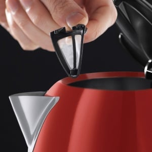 Ceainic Russell Hobbs [1,7l, 2400W] Culori+ Otel inoxidabil Rosu (functie de gatit sub presiune, filtru de var detasabil, gura de scurgere optimizata, indicator extern al nivelului apei) Ceainic 20412-70 - Img 4