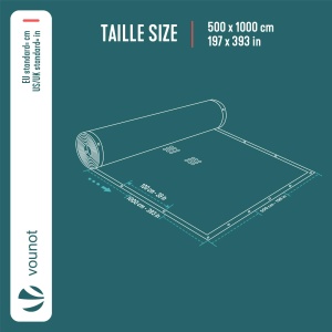 Cearceaf pentru piscina VOUNOT 5x10m, impermeabil, rezistent la UV, albastru inchis - Img 3