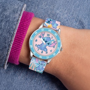 Ceas analogic pentru fete Disney LAS9011, multicolor, cu bratara din silicon - Img 2