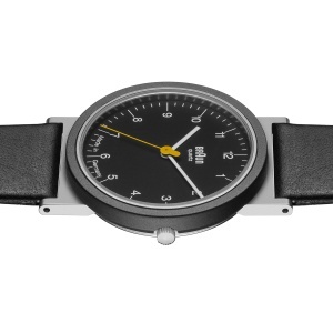 Ceas analogic unisex Braun AW10, 33mm, curea din piele, cadran negru - Img 5