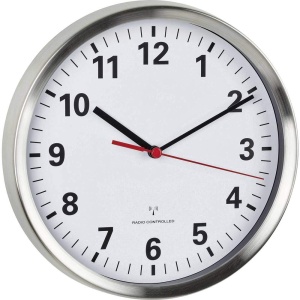Ceas de perete TFA Dostmann 60.3529.02, 22cm, inox, fara ticul