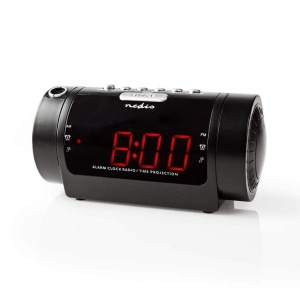 Ceas desteptator NEDIS cu proiectie LED, 2 alarme, negru - Img 5