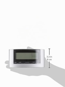 Ceas digital TFA Dostmann 98.1071, solar, cu afisaj temperatura, argintiu-negru - Img 2